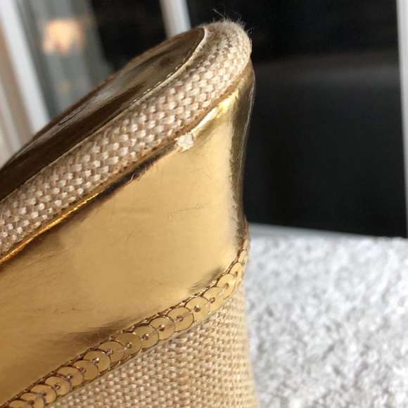 Sweet Sixteen Gold Metallic Wedges - Picture 10 of 10